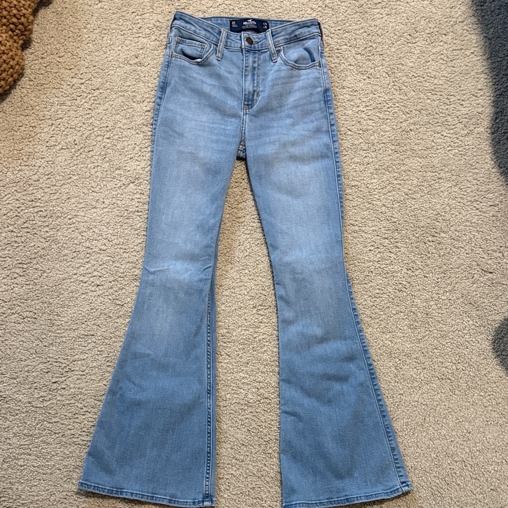 Hollister Light Blue Flare Jeans 0Short
